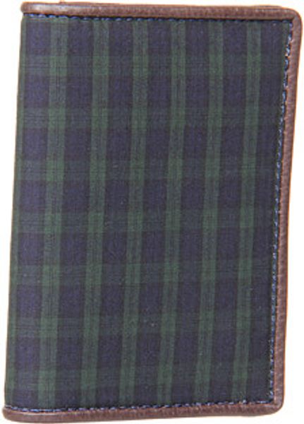 Jack Spade Cotton Blackwatch Vertical Flap Wallet in Blue (n) - Lyst