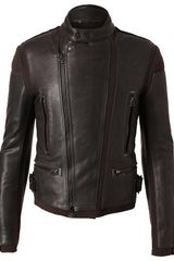 Lanvin Leather and Wool Biker Jacket