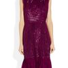 Oscar De La Renta Silk Chiffon Appliquéd And Sequined Silk Tulle Dress in Purple (cranberry) - Lyst