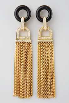 Rachel Zoe Rhinestone Tassel Earrings  - Lyst