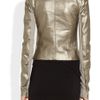 Rick Owens Classic Metallic Texturedleather Biker Jacket in Gold - Lyst