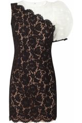 Valentino Lace and Appliquéd Tulle Dress
