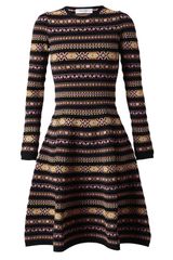 Valentino Abstract Argyle Knitted Dress