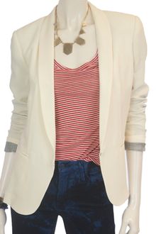 Rag & Bone Sliver Tuxedo Blazer in Ivory - Lyst
