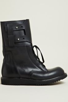 Rick Owens Mens Leather Military Boots - Lyst
