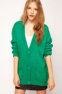 ASOS Collection Asos Boyfriend Cardigan in Fluffy Yarn - Lyst