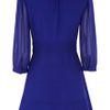 Karen Millen Graphic Pleats Dress in Blue - Lyst