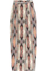 Tucker Ikatprint Silk Crepe De Chine Maxi Skirt