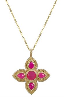 Anna Beck Gili Flower Drop Fuchsia Necklace - Lyst