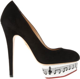 Charlotte Olympia Dance with Me Pumps in Black Suede - Lyst