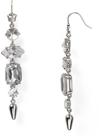 Juicy Couture Rhinestone Linear Earrings - Lyst