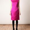 Lanvin Structured Silk Dress in Pink - Lyst