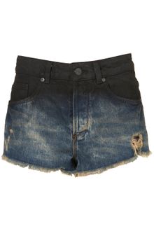 Moto Moto Oil Dip Dye Hotpants - Lyst