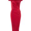 Pied A Terre Slinky Knot Jersey Dress in Red (hot pink) - Lyst