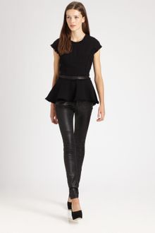 Rebecca Taylor Tweed Peplum Top Work Shift - Lyst