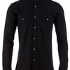 Balmain Mandarin Collar Shirt in Black for Men - Lyst