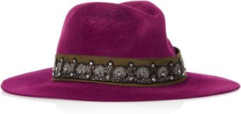 Etro Crystalembellished Rabbitfelt Fedora - Lyst