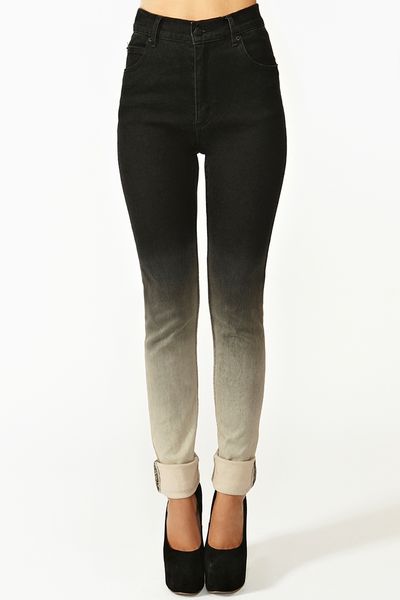 Nasty Gal Second Skin Jeans Ombre in Black - Lyst