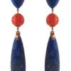 Silvia Furmanovich Summer Lapis Lazuli and Coral Fragment Earrings in Blue (gold, lapis, coral) - Lyst