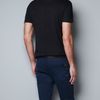 Zara Pima Cotton Tshirt in Black for Men - Lyst
