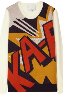 3.1 Phillip Lim Kapow Comic Print Sweater - Lyst