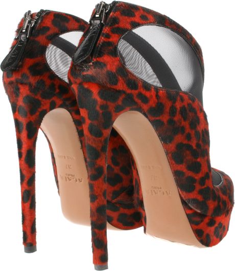 red leopard print booties