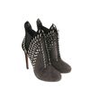 Alaïa Twotone Low Laceup Boots in Suede with Elastic Sides and Decorative Stufs in Black - Lyst