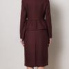 Alexander Mcqueen Peplum Coat in Purple (burgundy) - Lyst