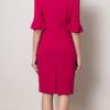 Alexander Mcqueen Petal Sleeve Dress in Pink (fuchsia) - Lyst