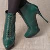 Alexander Mcqueen Laceup Boots in Green - Lyst