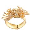 Alexander Mcqueen Gold Atom Flower Skull Bracelet in Gold - Lyst