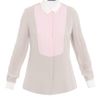 Alexander Mcqueen Tricolour Bib Front Blouse in Beige (taupe) - Lyst