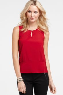 Ann Taylor Peplum Hem Silk Shell - Lyst