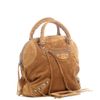 Balenciaga Classic Suede Bowling Bag in Brown (tan) - Lyst