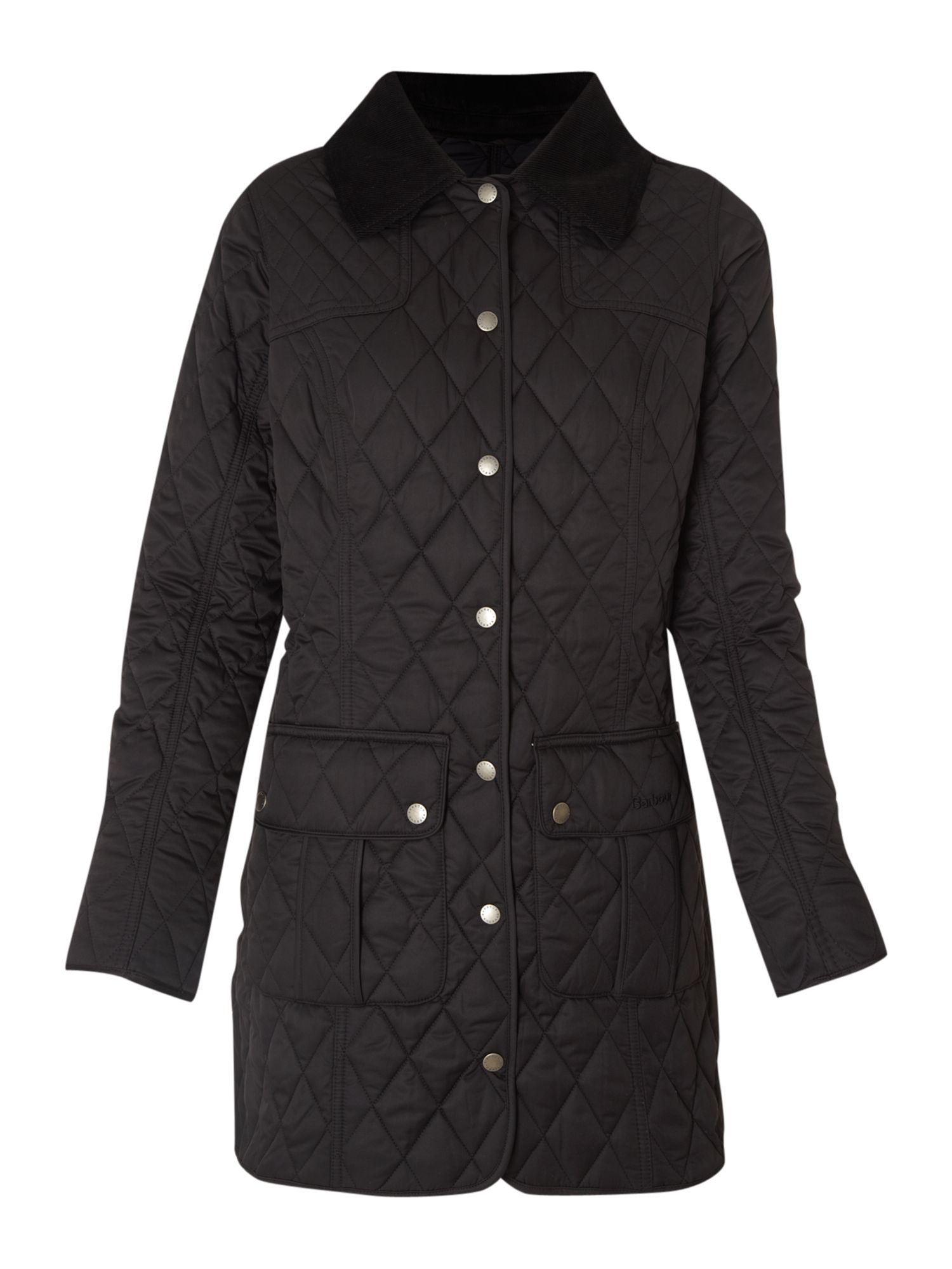 Barbour Cotswold Mid Length Quilted Jacket in Black Lyst