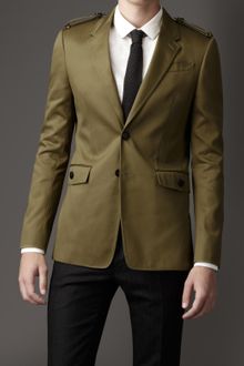 Burberry Slim Fit Military Jacket - Lyst