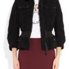 Burberry Prorsum Rabbit Collar Lace Jacket in Black - Lyst