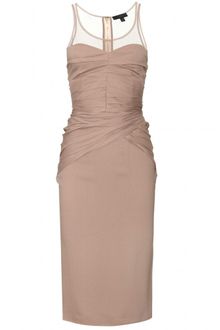 Burberry Prorsum Gathered Silk Dress - Lyst