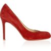 Christian Louboutin Simple 100 Suede Pumps in Red (rust) - Lyst