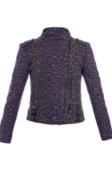 Christopher Kane Leopard Print Biker Jacket - Lyst