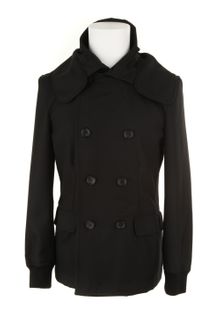 Comme Des Garçons Double Breasted Pea Coat in A Blend Of Wool and Polyurethane - Lyst