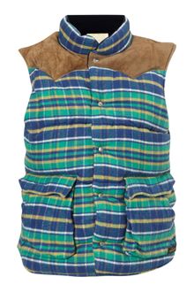 Denim And Supply Ralph Lauren Checked Gilet - Lyst