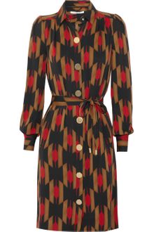 Diane Von Furstenberg Tunis Printed Stretch silk Dress - Lyst