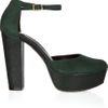 Diane Von Furstenberg Finn Suede Sandals in Green - Lyst
