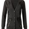 Dolce & Gabbana Cashmere and Lace Cardigan in Gray (black grey) - Lyst