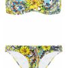 Dolce & Gabbana Printed Underwired Bandeau Bikini in Multicolor (multicolored) - Lyst