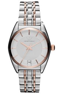 Emporio Armani Womens Two Tone Stainless Steel Bracelet 31mm - Lyst