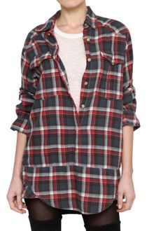 Etoile Isabel Marant Checked Cotton Flannel Dress - Lyst