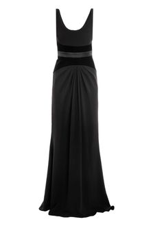 Giles Velvet and Crepe Fishtail Dress - Lyst