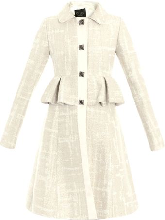 Giles Tweed Peplum Coat - Lyst